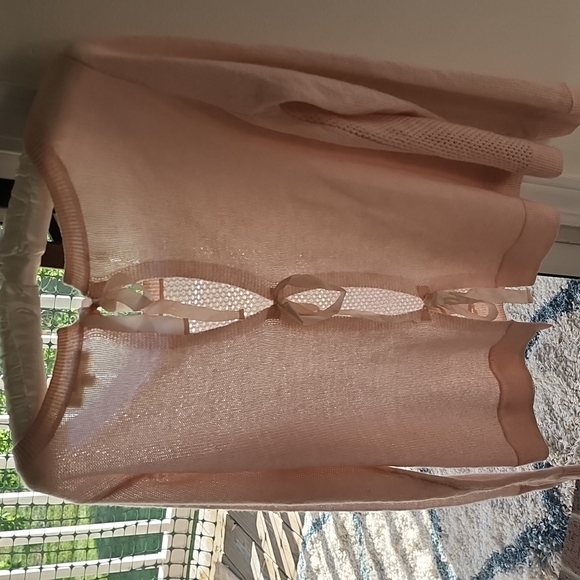 Rebecca Taylor back tie sweater, light pink - Picture 3 of 3